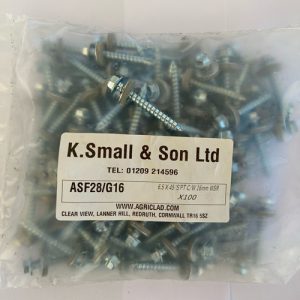 45mm Timber Fixing Tek Screw c/w 16mm Washer bag of 100