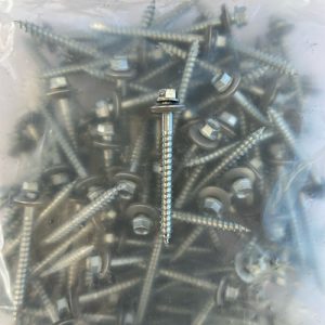 65mm Timber Fixing Tek Screw c/w 16mm Washer bag of 100