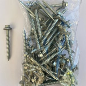 65mm Timber Fixing Tek Screw c/w 16mm Washer bag of 50