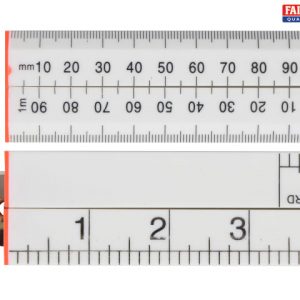 FOLDING RULE WHITE ABS PLASTIC 1 METRE
