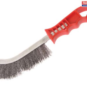 WIRE SCRATCH BRUSH STEEL RED HANDLE
