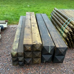 100mm x 100mm 4 Way Top Timber Post - various sizes