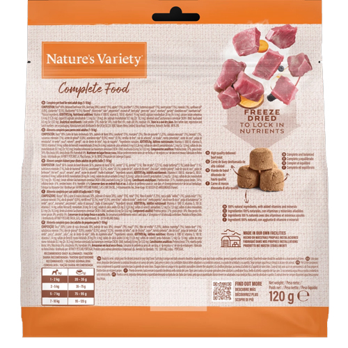 Natures Variety FD Beef Dinner Small - 1X120G - Image 2