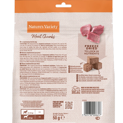 Natures Variety Real Chunks Beef 50g - 50G - Image 2
