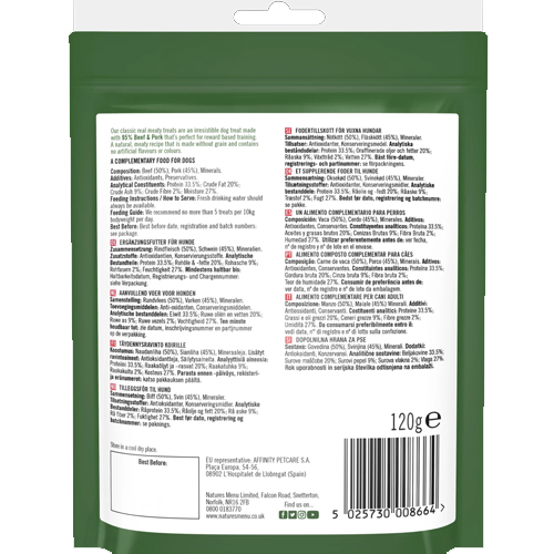 Natures Menu Beef Treats Bigger Pack (Dog) 120g - Image 2