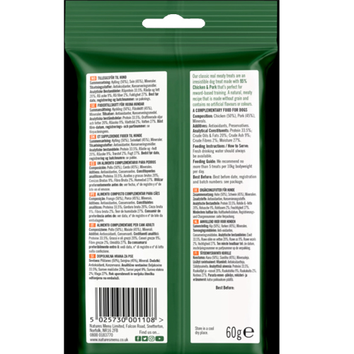 Natures Menu Dog Treats - Chicken - 60g - Image 2