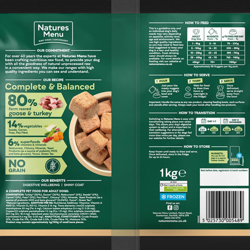 Country Hunter Dog Nuggets - Turkey & Goose - 1X1KG - Image 2