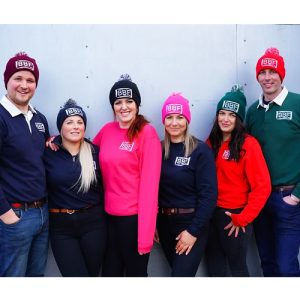 BACK BRITISH FARMING Bobble Hat Navy