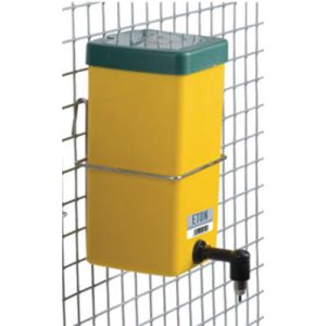 Eton Plastic Square Nipple Drinker  Yellow 1 Litre